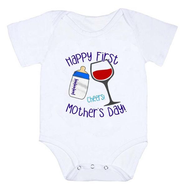 

letter print baby bodysuits o neck short sleeve baby onesie summer cute funny bodysuits girl boys ropa recien nacido, Blue