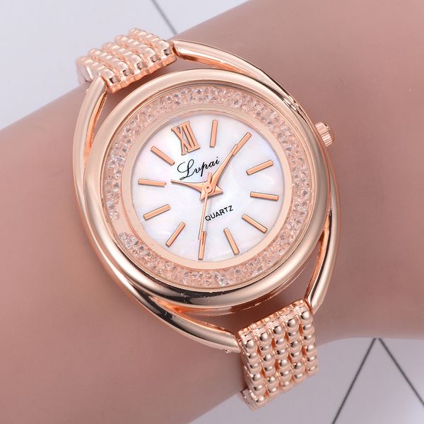 

style quartz women watch women's watch crystal diamond quartz wrist ladies wristwatch relojio mujer, Slivery;brown