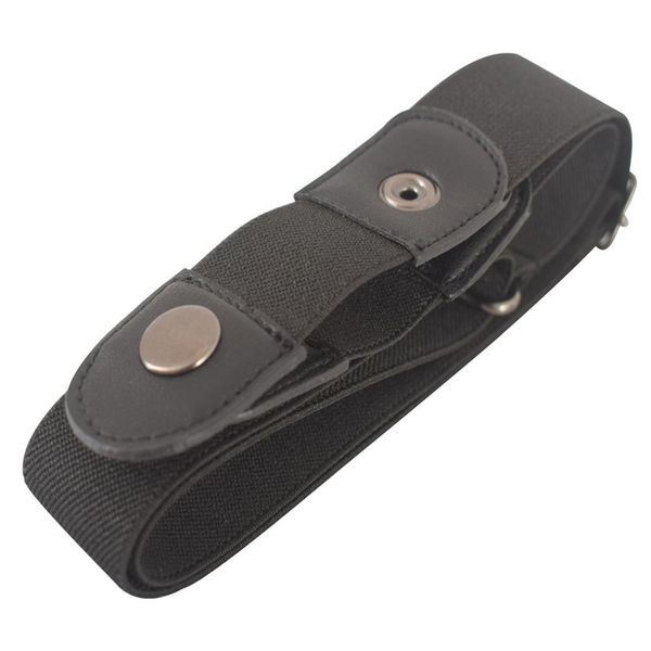 

elastic waist belt jeans pant accessory for women men outdoor sports accessories invisible stretchy belt solid color, Black;gray