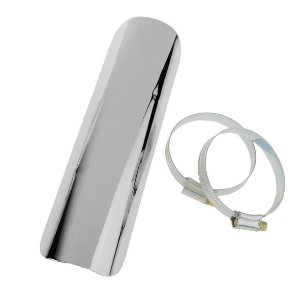 

smooth exhaust pipe heat shield cover guard for harley cruise white 22cm