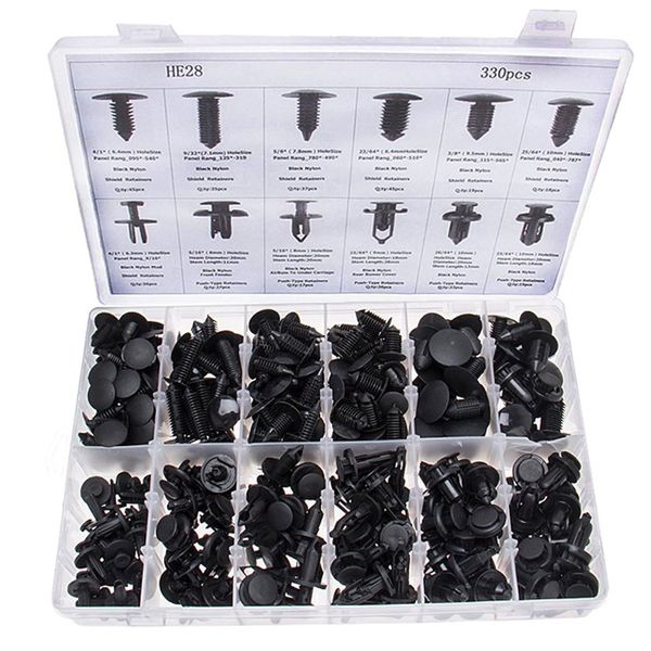 

wholesale 330 pcs automobile buckle boxed set bumper plastic clip christmas tree barb