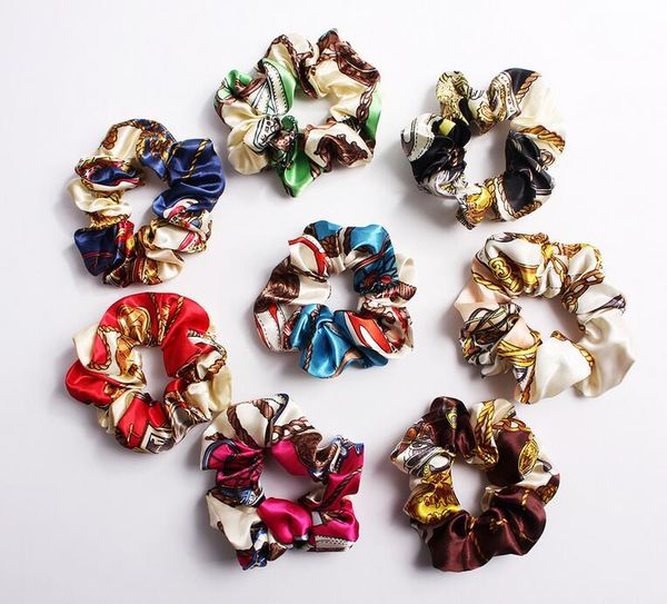 2019 New Designer Hair Ties Floral Girls Hair Scrunchies Children