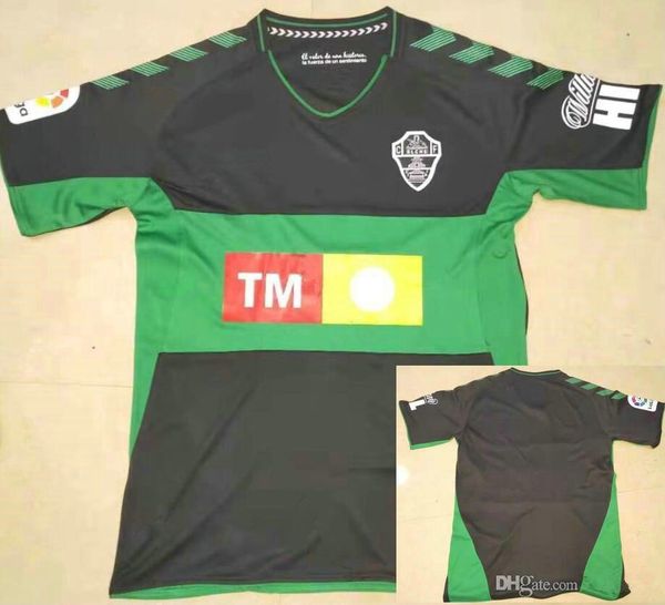 

19 20 elche cf soccer jersey 9 qasmi dani calvo ramon folch ivan sanche lolo s kaba customize elche 2019 away football shirt, Black