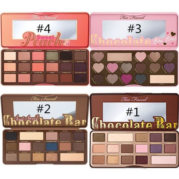 

Too faced co metic eye hadow palette glitter peach gold clover 18 hade color natural makeup matte eye hadow cheek