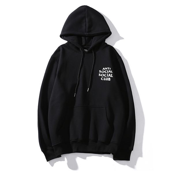

thick hoodie male designer embroidery men sweatshirt loose black pullover plus velvet letter print sweater coat