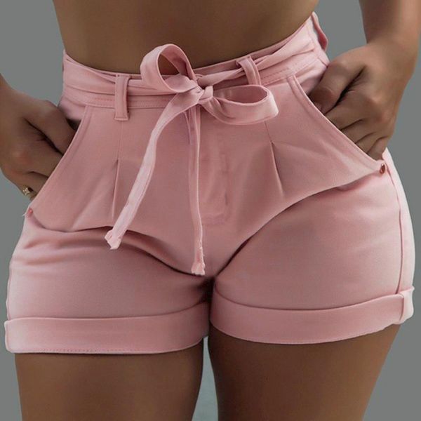 

fashion summer skinny women belted high waist washed jeans shorts pants trendy, White;black
