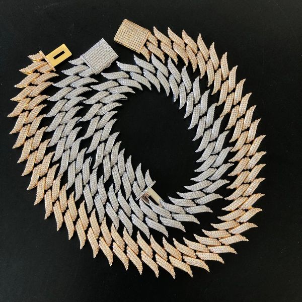 

30mm miami box clasp heavy iced, Silver