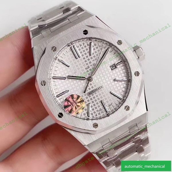 

jf 15400 montre de luxe cal.3120 automatic mechanical movement size :41mm*9.8mm original folding button designer watches, Slivery;brown