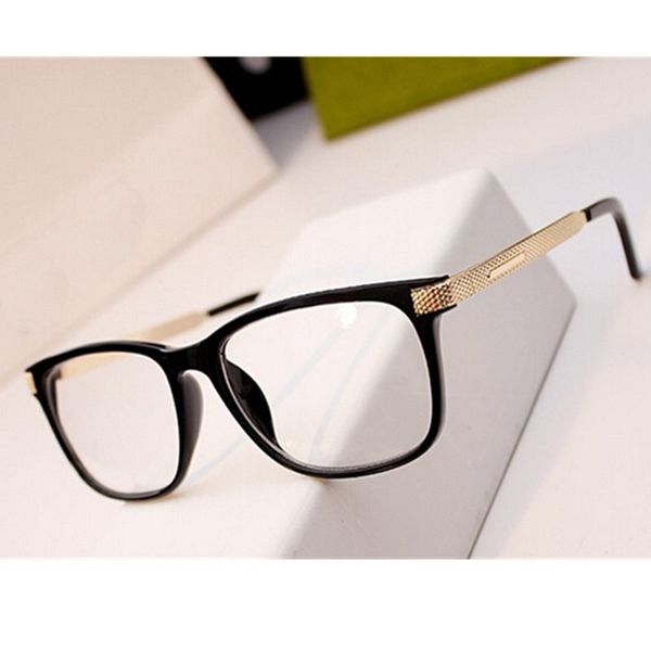 

fashion cool glasses women retro vintage reading myopia eyeglasses frame men square glasses optical clear eyewear oculos, Black
