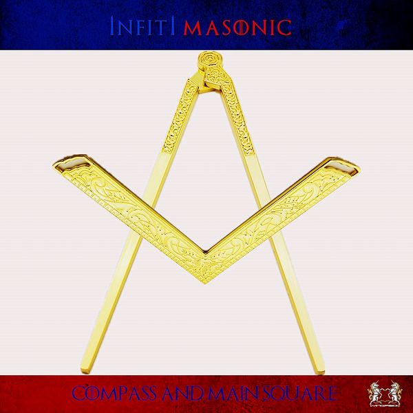 

a set of masonic etiquette compasses and a main square a bible, Silver