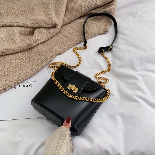 

мода vintage сумка pu кожаный tote женские сумки 2020 new цепи женщины плеча crossbody сумка chic ковш сумки