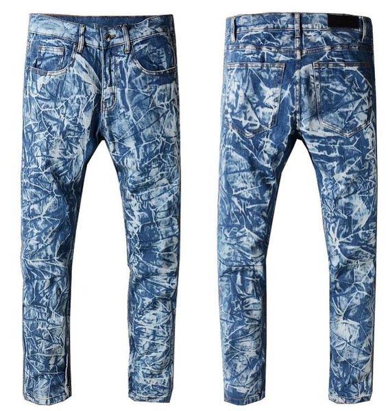 

tide brand mens designer new versatile fashion man jeans slim luxury boutique men quality students jeans, Blue