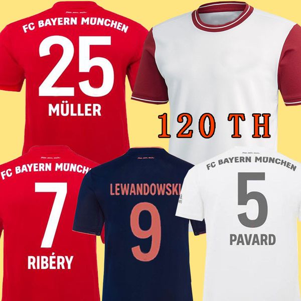 

19 20 bayern munich coutinho soccer jersey lewandowski muller hernandez football shirts men + kids kit 120th anniversary 120 years munchen, Black;yellow