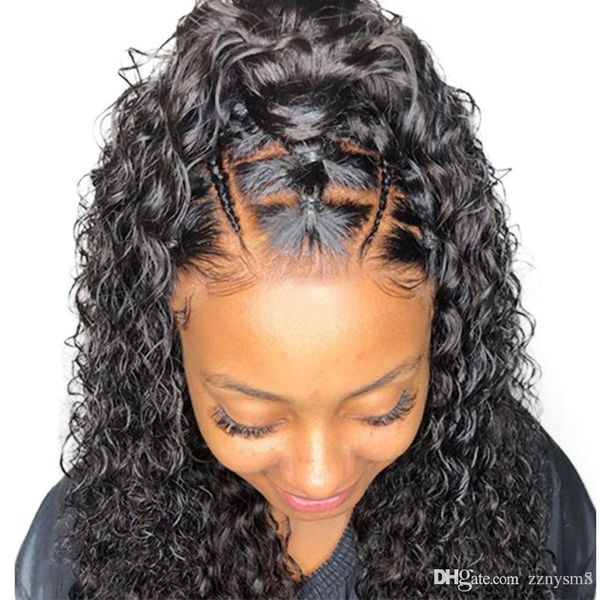 

24inch 250 плотность фронта шнурка человеческих волос парики для женщин black pre щипковых завитые парик человеческих волос бразильский пари