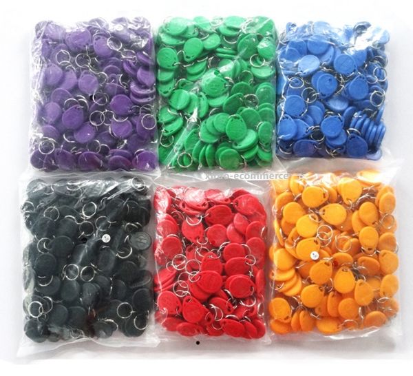 1000 pcs 125khz chaveiros RFID proximidade cartão de identificação token tags chave fobs para o controle de acesso ao leitor de controle