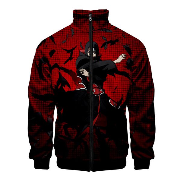 

2019 new naruto 3d printed zipper jacket men/women long sleeve jacket and coat harajuku streetwear clothes, Black;brown