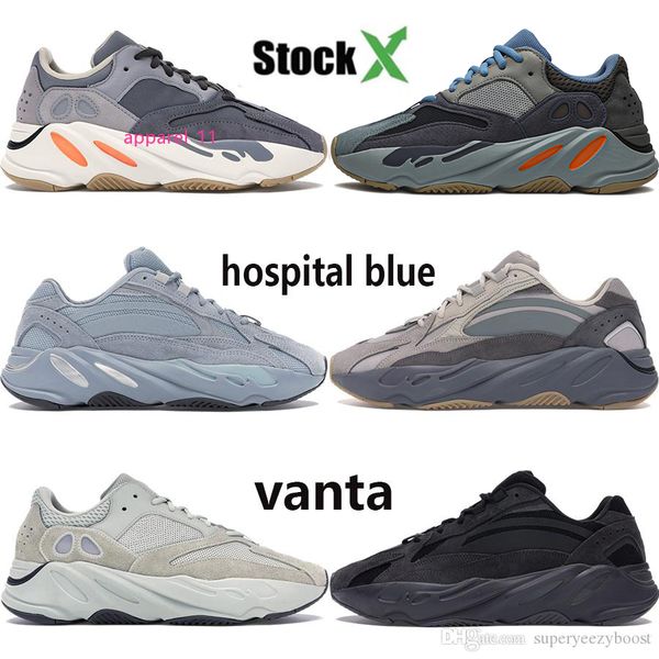 

wave runner 700 new carbon blue inertia magnet vanta utility black static 3m reflective kanye west running shoes men women designer sneakers