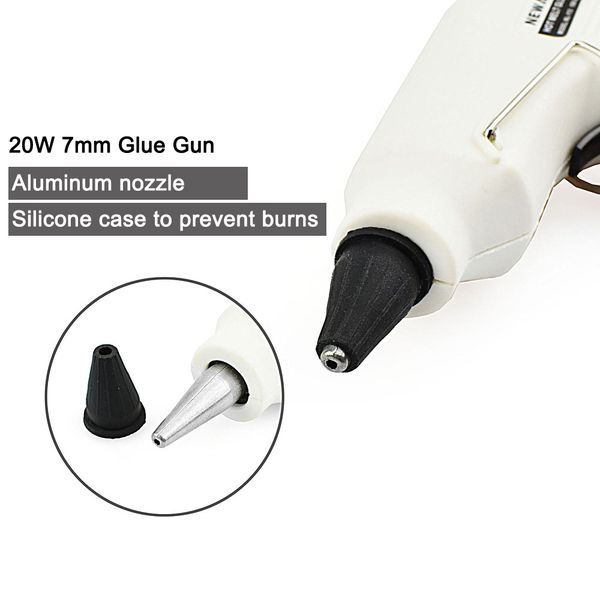 

newacalox 100-240v melt glue gun with 7mm/11mm melt glue stick 20w/150w thermal glue gun home school diy tools with base