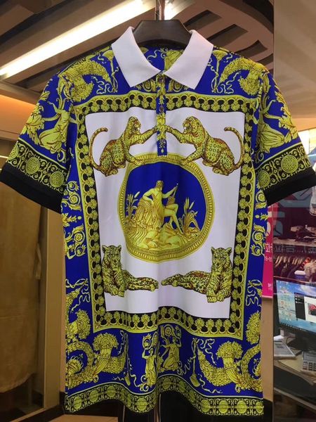 

20189 italy tee t hirt medu a de igner polo hirt high treet embroidery garter nake little bee printing clothing men brand polo hirt