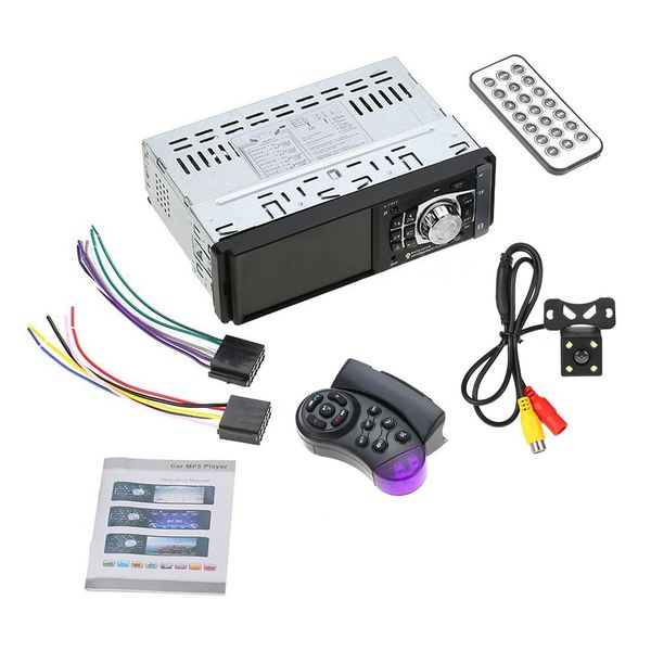 

4012b 4.1 inch 1 din car radio auto audio stereo fm bluetooth 2.0 mp5 player support rear view camera steering wheel control