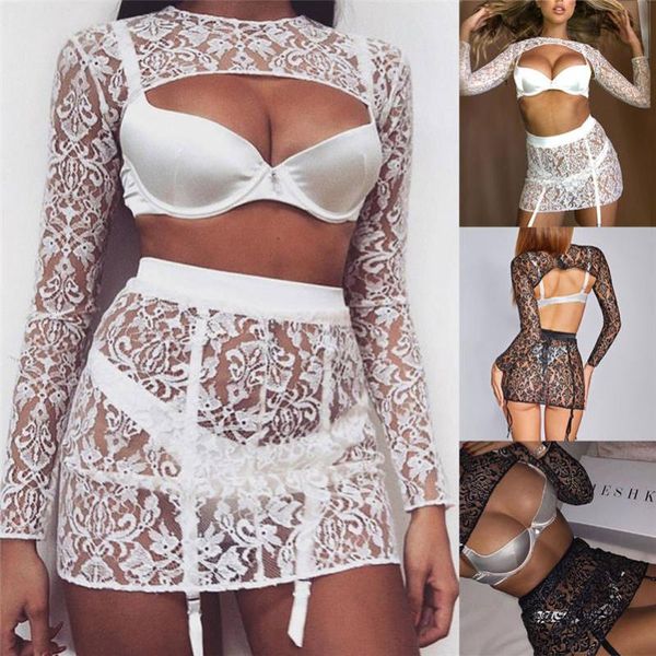 

2020 women lingerie set women's lace sleepwear lingerie temptation bras underwear nightwear set lenceria 661qqny10, Red;black