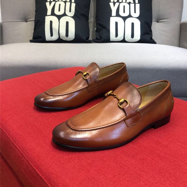 

38-44 мода кожаная обувь мужчины платье обуви указал оксфорды обувь для мужчин бренд дизайнер роскошные мужчины официальная обувь 2019, Black