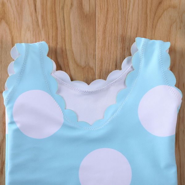 

1-5y toddler kids baby girls dot ruffles bikini swimwear swimsuit bathing suit beachwear, White