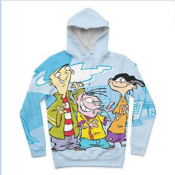 

new fashion sweatshirt men / women 3d hoodies print ed edd & eddy slim stylish hooded hoodies lrs090, Black