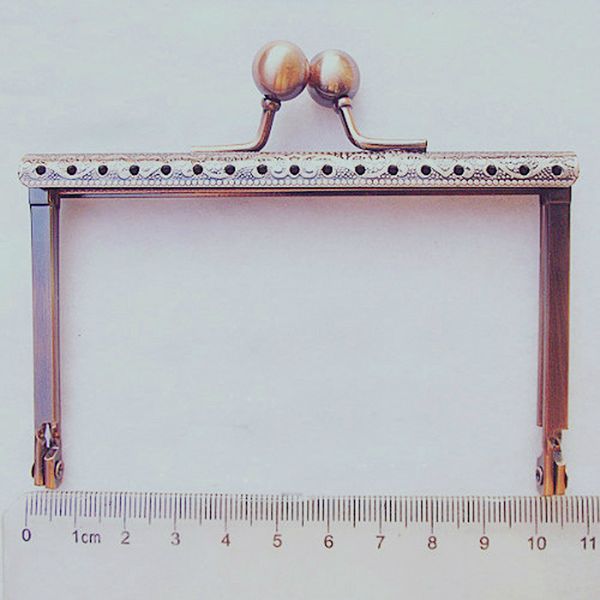 

women diy coin bag making metal clasp copper color straight leg knurling edge purse frame kiss buckle hardware 5pcs/lot, Black