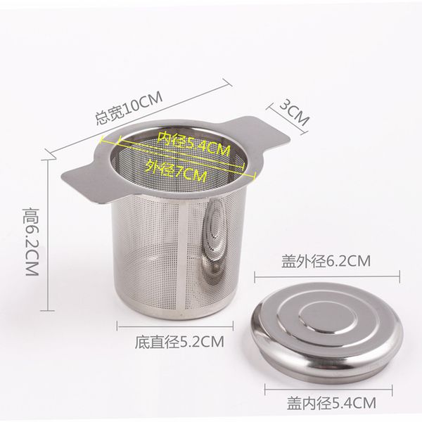 

reusable stainless steel mesh tea infuser tea strainer teapot tea leaf spice filter drinkware kitchen accessories