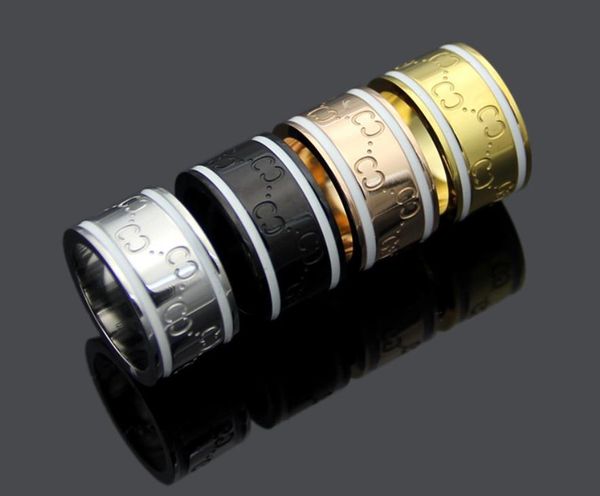 

мода 316 титановые стало письмо любви кольца bague ringe муассанит для мужских и женской партии любителей пары подарка ювелирных изделий, Silver