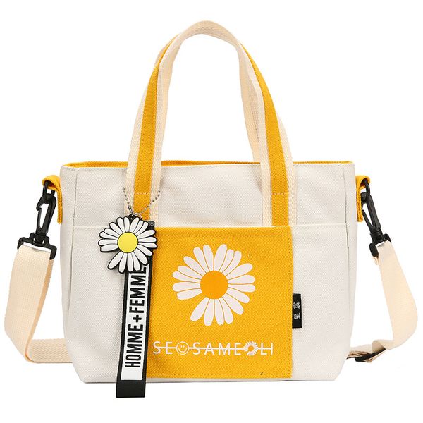 

shoulder bag cotton tote shopper bag chic eco reusable shopping handbag cloth messenger cartoon pockets