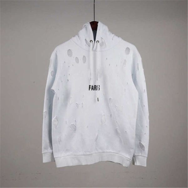 

2018 горячие продаем толстовки мужчины женщины толстовки streetwear письмо отпечатано с длинным рукавом пуловер высокого качества отверстия, Black