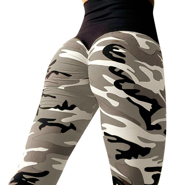

women yoga pants leggings camouflage pants fitness legging slim high waist women sportswear workout female trousers#e3, White;red