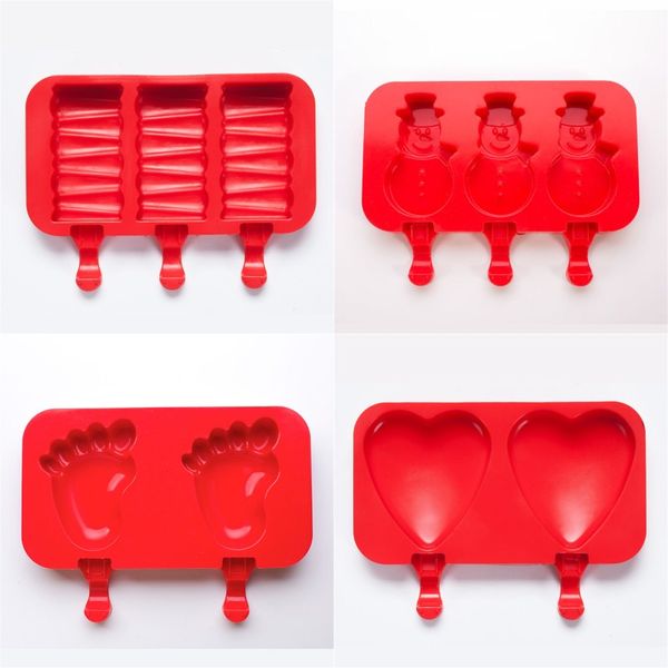 Ice Cream picolé moldes de silicone Congelado Ice Lolly Criador Titular Crianças Pop Mold Mold Lolly Tray