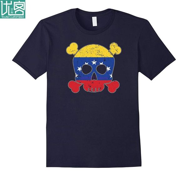 

new men shirt venezuela flag skull t shirts skull tee shirt, White;black