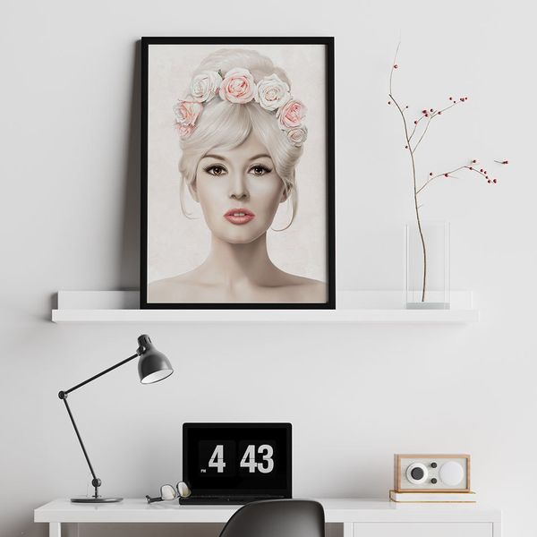 

fashion poster bb canvas painting black white wall art print bubble gum modern picture for living room on the wall home decor