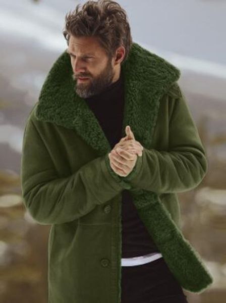 

зима толстые дизайнер куртки пальто мужская одежда теплая кашемира однобортный горячие пальто outwear ветровка, Black;brown