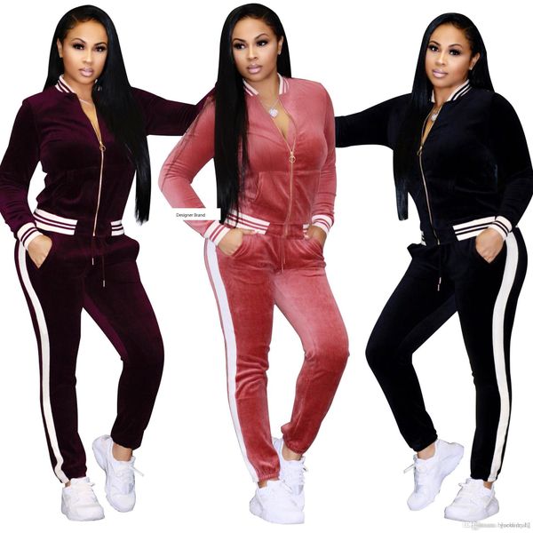 

large size women sport wear stand collar tracksuits women casual suit zipper pullover with pant jogging 2pc set, Gray