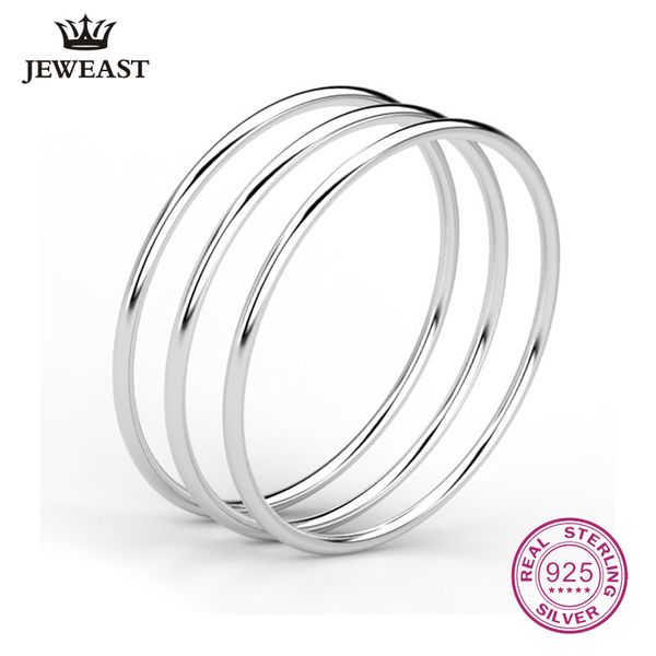 

handmade 990 sterling silver bracelet female closed solid fashion circle selling fine new 2017 value gift beauty bangle, Golden;silver