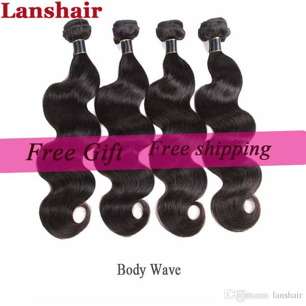 

бразильский волос плетение уток тело волна может быть окрашена индийской малазийской перуанским наращивание волос объемной волны бразильских, Black