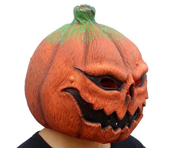 

fashion-halloween pumpkin head latex mask cosplay costume accessories funny mask party pranks mask ing, Silver