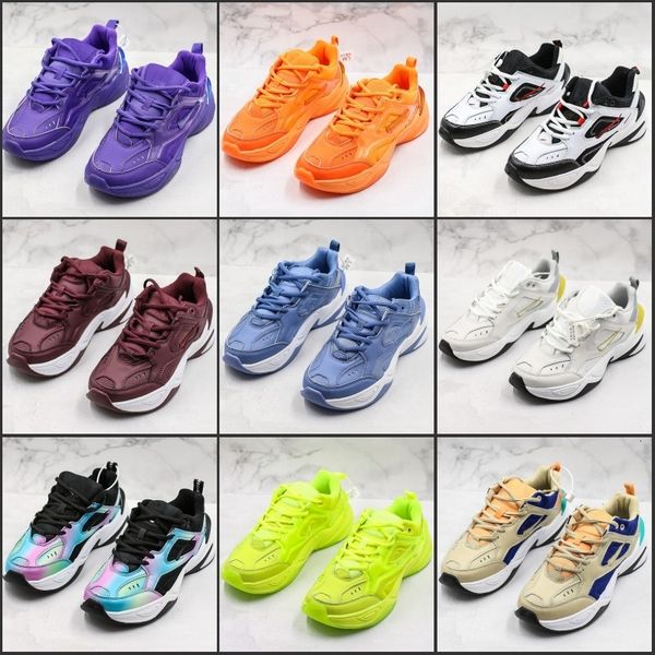 

горячие ins m2k tekno кроссовки оранжевый фиолетовый желтый бежевый модельер новый mens женщин вскользь неуклюжим кроссовки