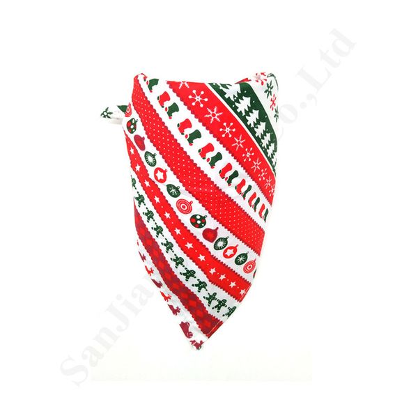 

elling christmas pet cotton scarf neckerchief 2020 xmas dog costume triangle towel bandanas pet dogs cats bib grooming ornament a110706