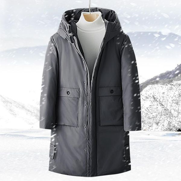 

men's winter jacket red black grey thick warm men coat fashion design winter white duck down jacket men big size