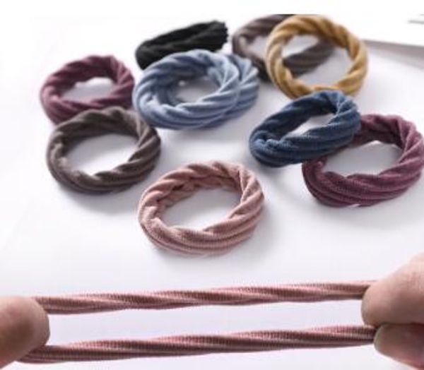 

100set/lot 10pcs/set diy multi simple zero-interval hair band cute princess rubber bands hair styling tools accessories ha853, Brown