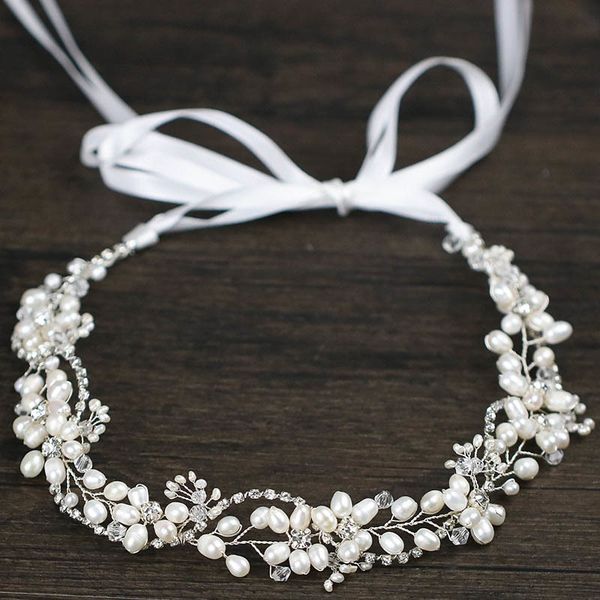 

crystal rhinestone simulated pearl hairband headband women wedding bride bridesmaid head band headdress hair accessories jl, Golden;white