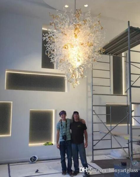 

large size clear amber blow glass art chandeliers, new arrival european style modern elegant crystal chandelier
