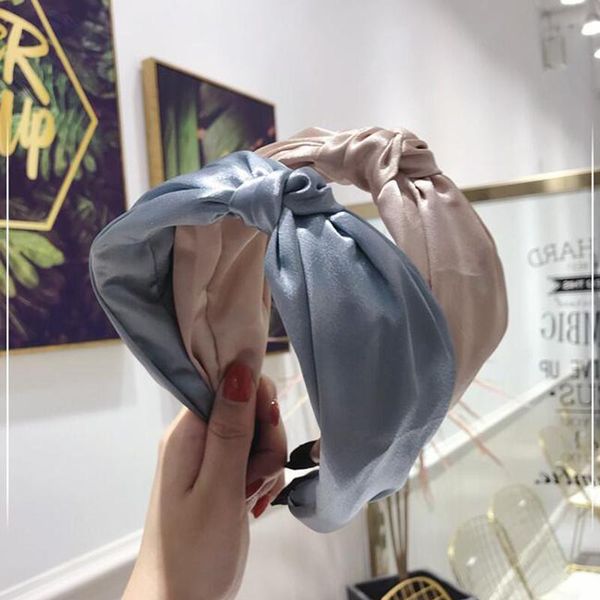 

new classic women girls hair band soft solid hair accessories wide side headband for women hoop