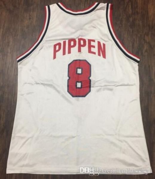 

ncaa scottie pippen #8 usa olympic team champion 1992 jersey stitching mens vest t-shirt blue white basketball jerseys, Black;blue